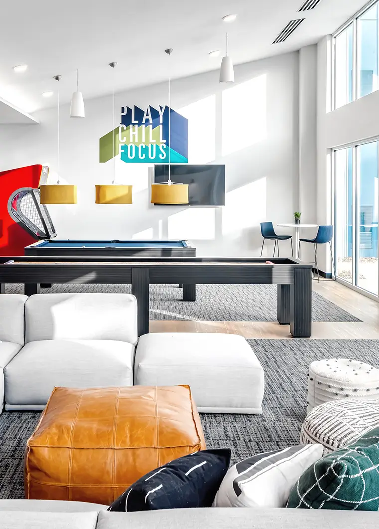 game room and lounge