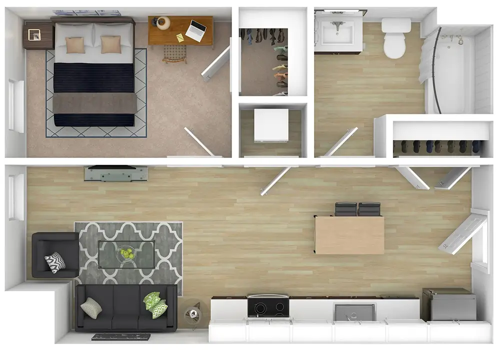 1x1 floorplan