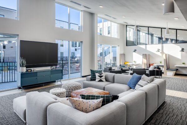 couch in lobby